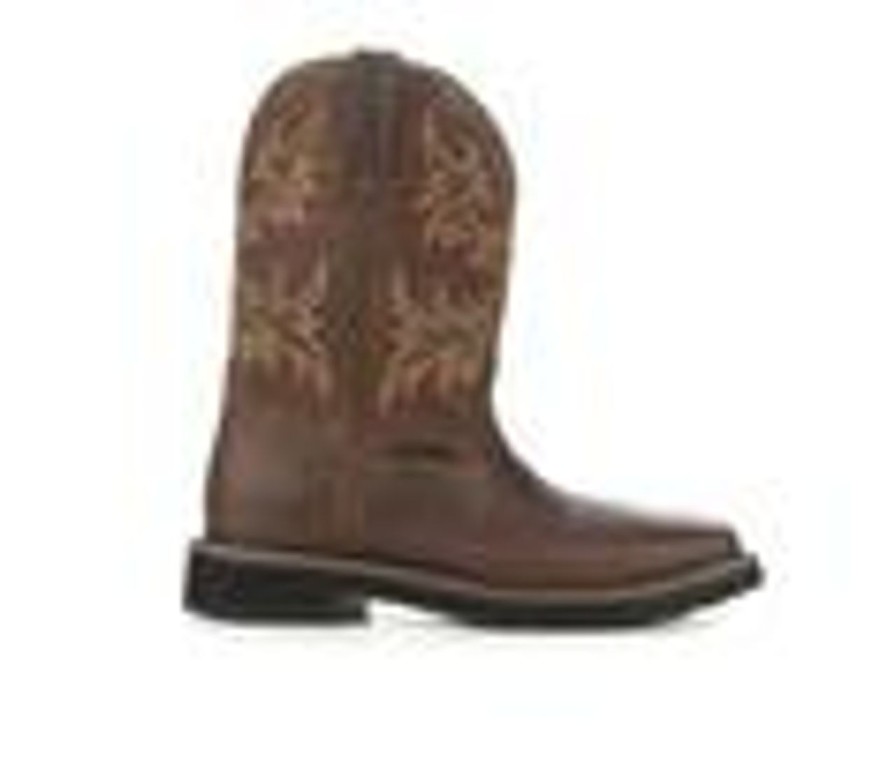 Men Justin Boots Steel Toe | Men'S Justin Boots Se 4682 Stampede Steel Toe Cowboy Boots Brown