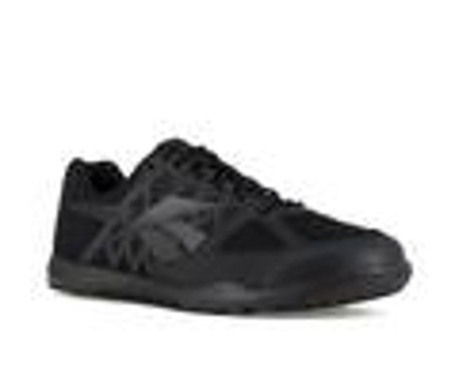 Men REEBOK WORK Electric Hazard | Men'S Reebok Work Nano Tactical Rb7100 Work Shoes Black