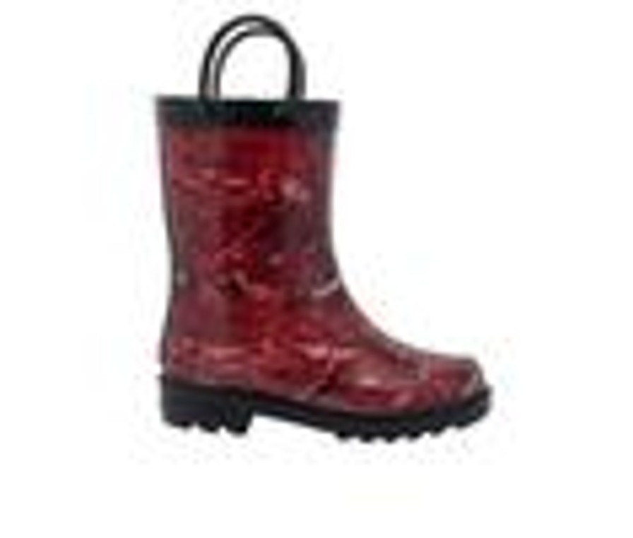 Kids Case IH Boots | Boys' Case Ih Little Kid Camo Rubber Rain Boots Red/Black