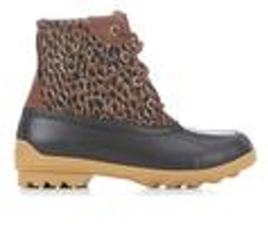 Kids Sperry Boots | Girls' Sperry Little Kid & Big Kid Port Duck Boots Tan/Leopard