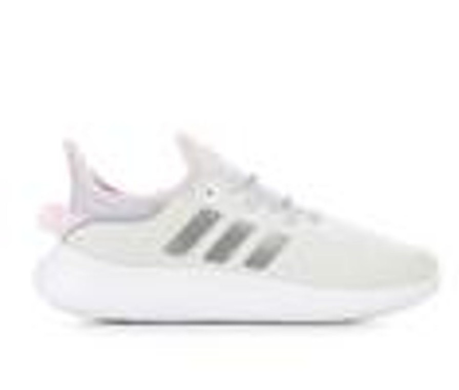 Kids Adidas Athletics & Sneakers | Girls' Adidas Liitle Kid & Big Kid Cloudfoam Pure Spw Running Shoes White/Slvr/Dawn