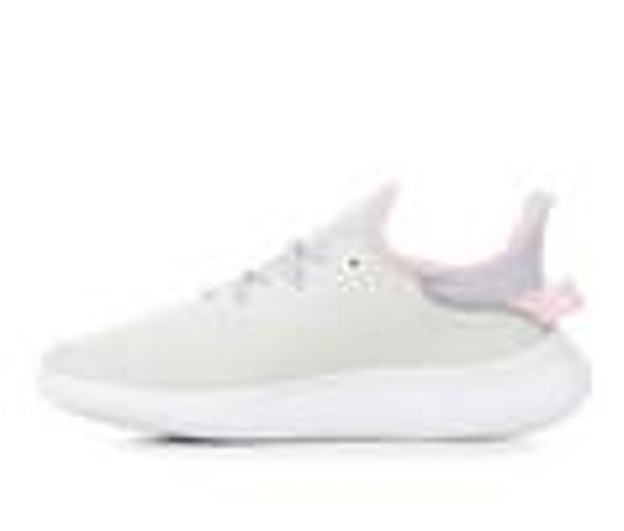 Kids Adidas Athletics & Sneakers | Girls' Adidas Liitle Kid & Big Kid Cloudfoam Pure Spw Running Shoes White/Slvr/Dawn