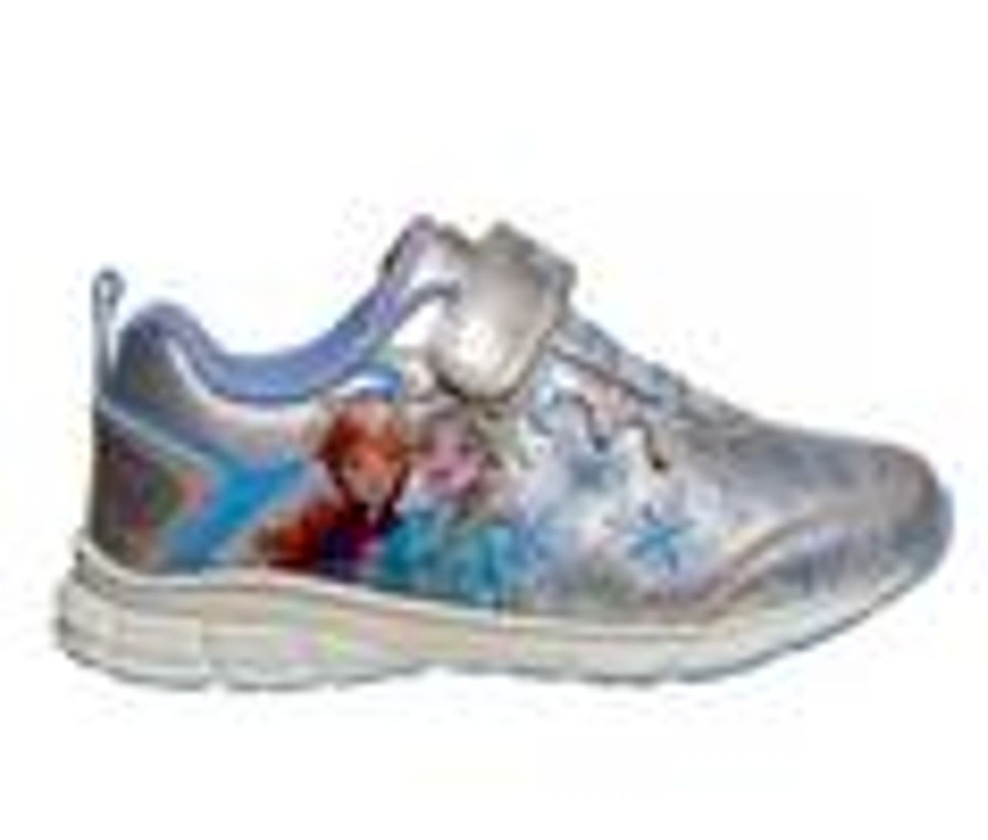 Kids Disney Casual | Girls' Disney Toddler & Little Kid Ch87377C Frozen Ii Light-Up Sneakers Silver/Blue