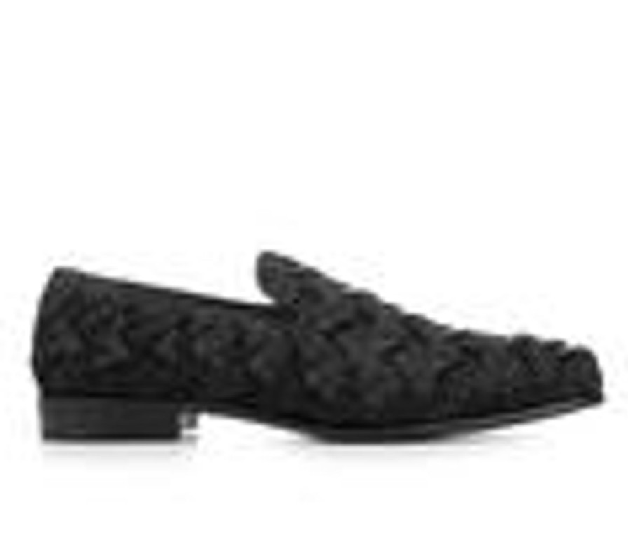 Men Stacy Adams Loafers | Men'S Stacy Adams Savoir Dress Shoes Black Satin